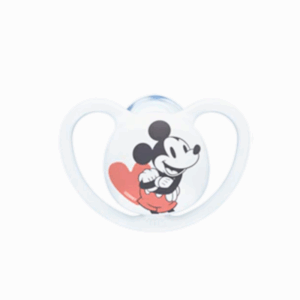 NUK Space Mickey Silicone Baby Soother - White