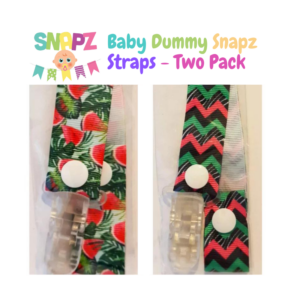 Green Watermelon SNAPZ 3-in-1 Dummy Strap (2 pack)