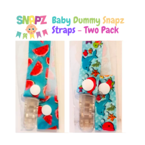 Ocean Life/ Watermelon  SNAPZ 3-in-1 Dummy Strap (2 pack)