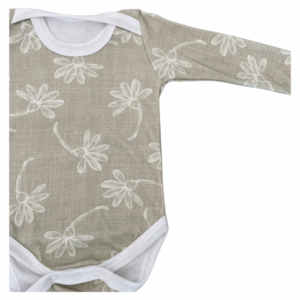 Flower Onesie - Long Sleeve (0-3m)